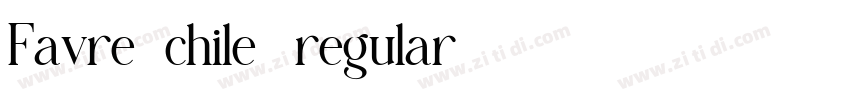 Favre-chile- regular字体转换